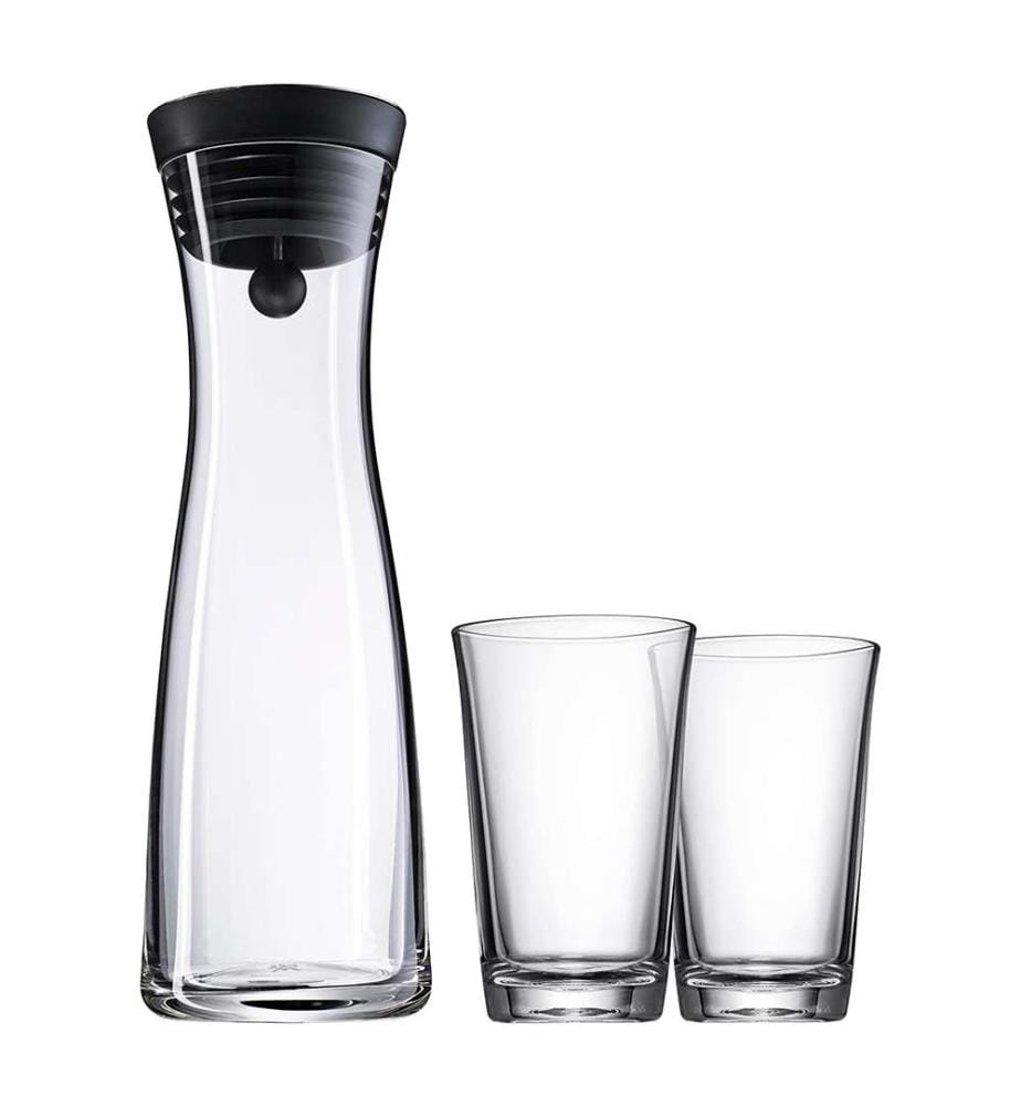 Caraffa d'acqua con 2 bicchieri da 0,25 l ciascuno