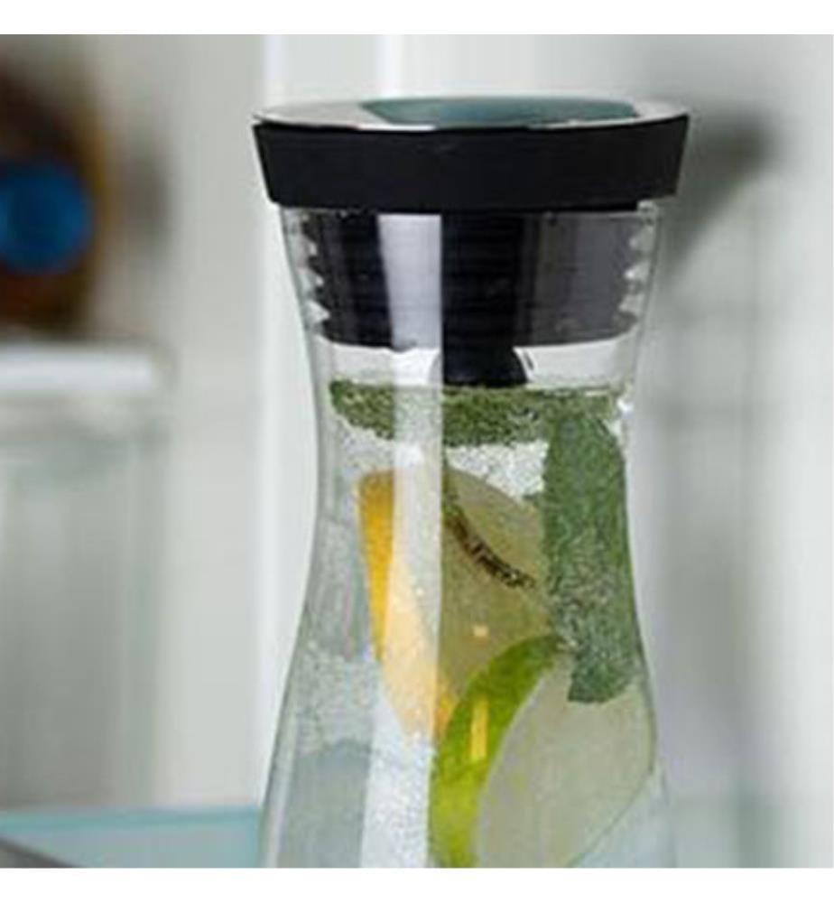 Caraffa per acqua Basic da 1 L con 4 bicchieri, trasparente
