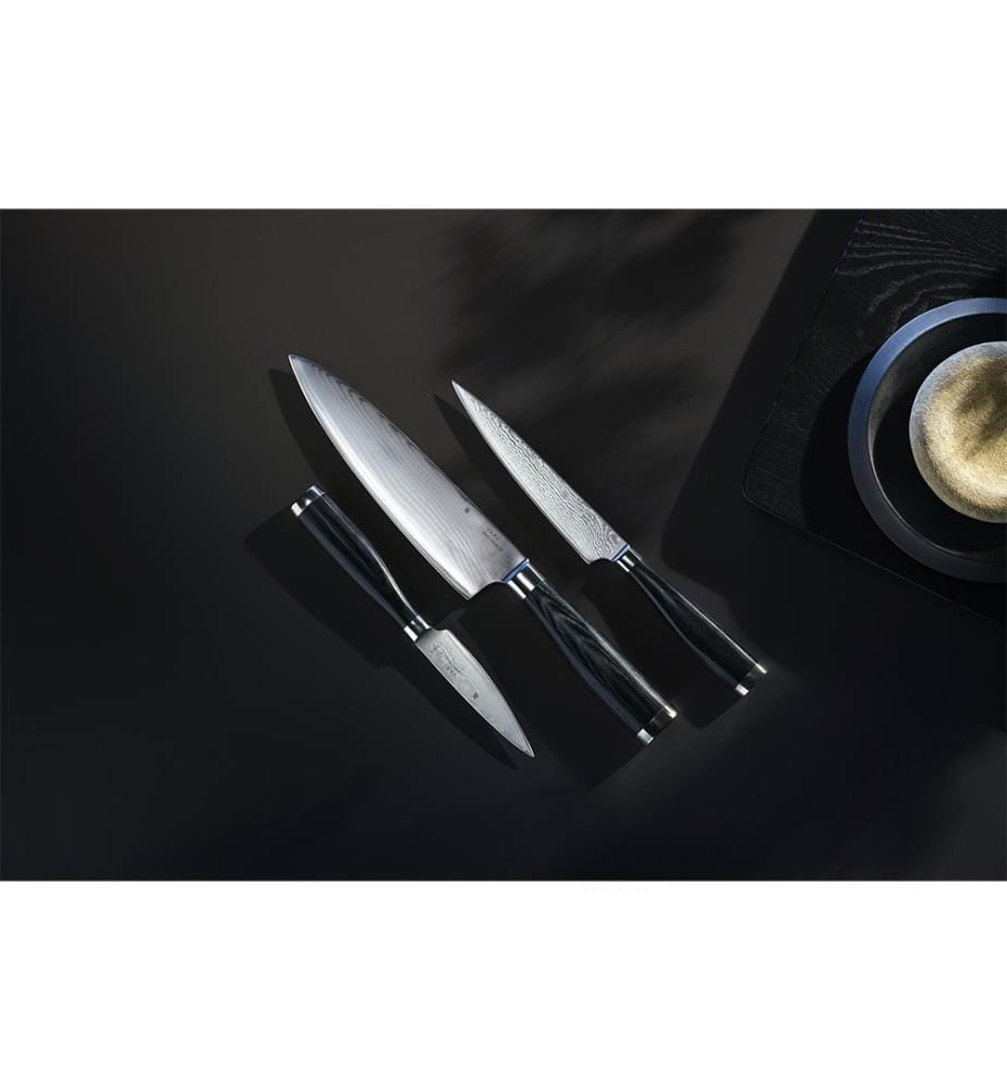 Coltello Yari da 15 cm - Argento e nero
