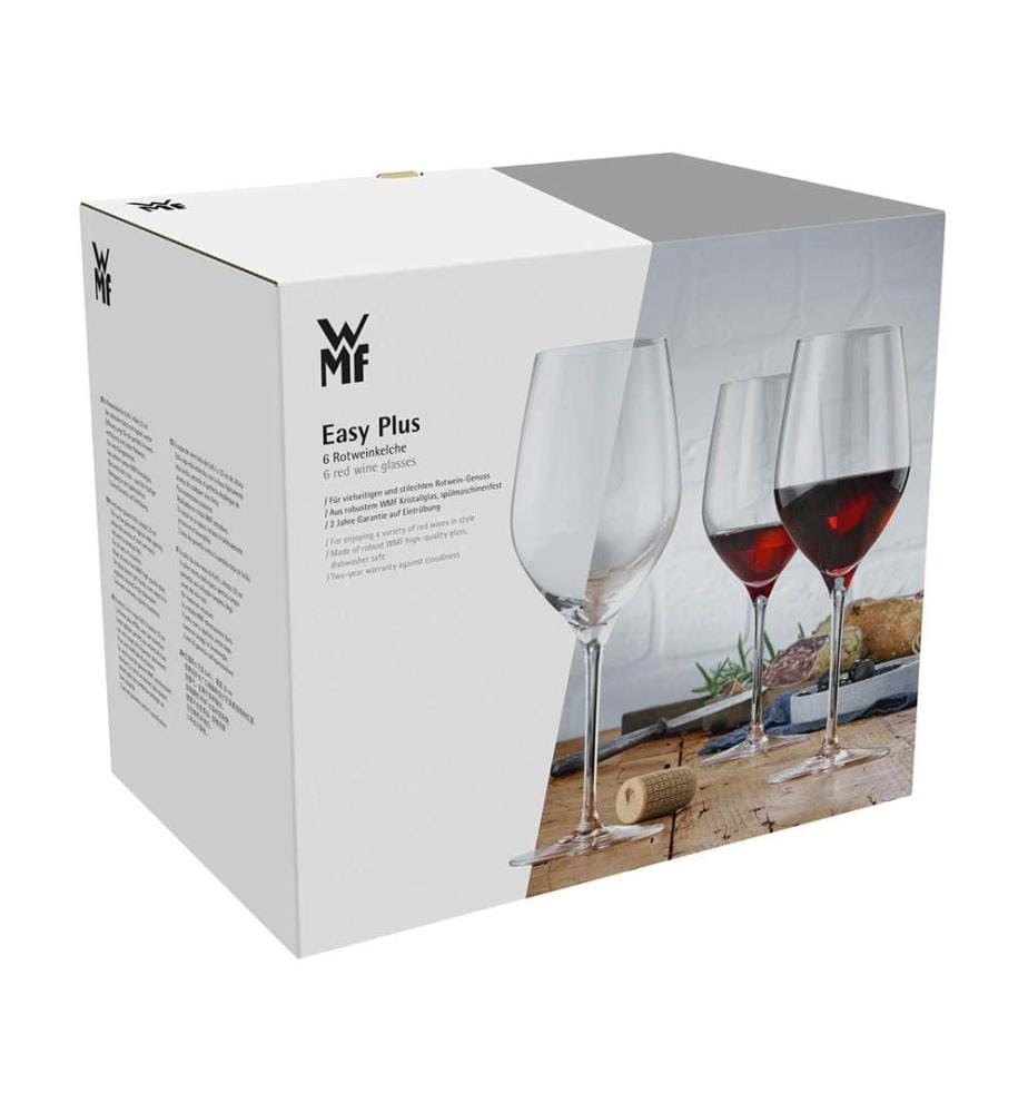 Set de 6 verres à vin rouge easy Plus, transparent