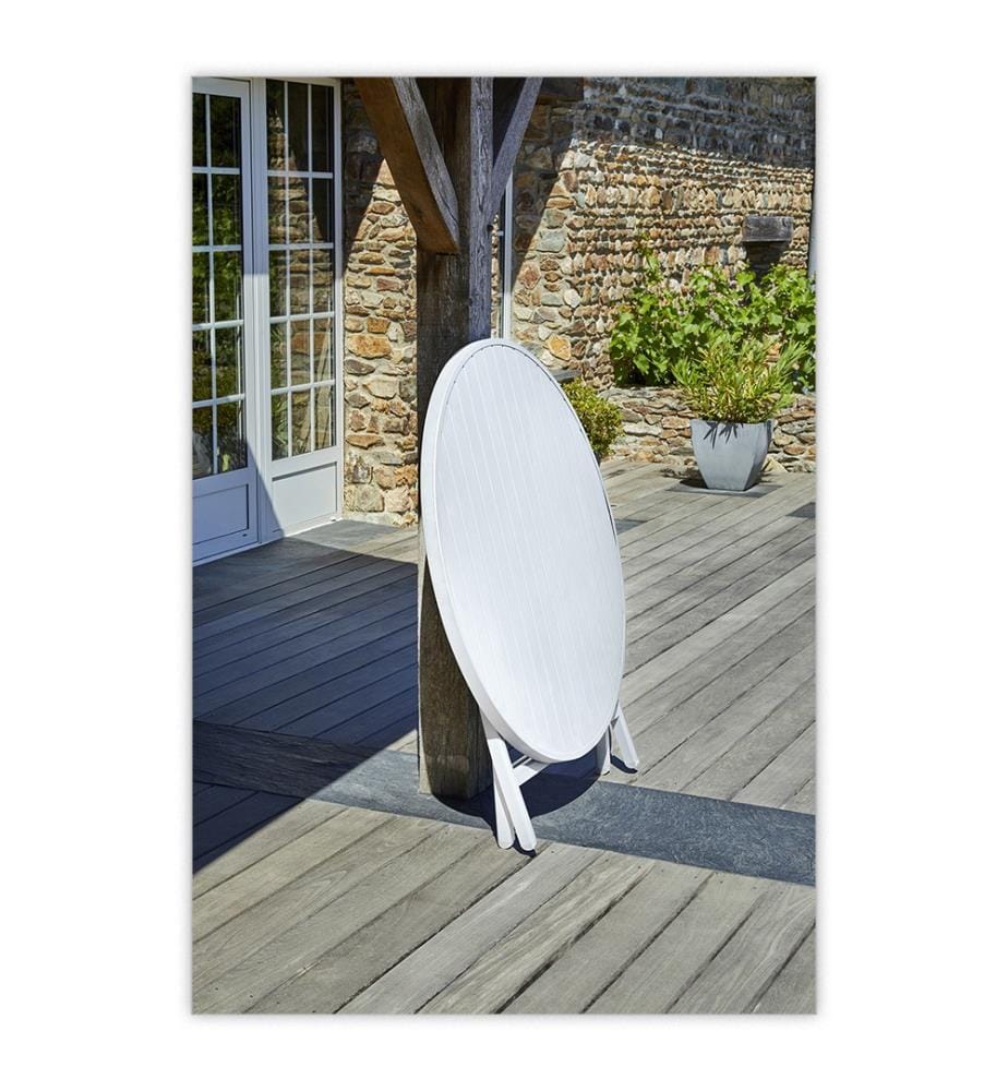 Ensemble Marius Table de Jardin Pliante et 4 Chaises Pliantes - 5 Pièces - Gris