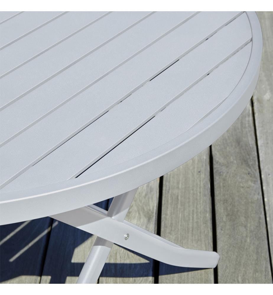 Ensemble Marius Table de Jardin Pliante et 4 Chaises Pliantes - 5 Pièces - Gris