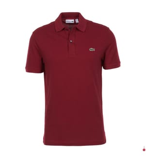 Polo Slim Fit gesteppte Baumwolle Herren - Bordeaux
