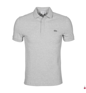 Polo Regular Fit Stretch - Baumwolle - Hellgrau