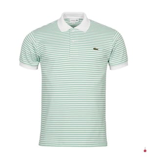 Polo Classic fit Petit Piqué - Vert Clair et Blanc