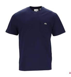 Baumwoll-T-Shirt mit Brusttasche - Navy