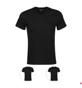 Pack de 3 T-Shirts Col V - Noir