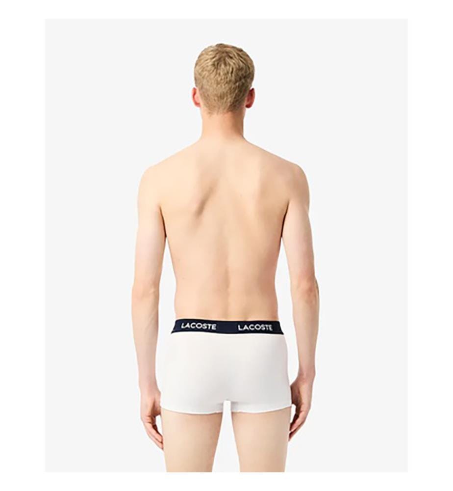 Set di 5 boxer elasticizzati in cotone - Bianco