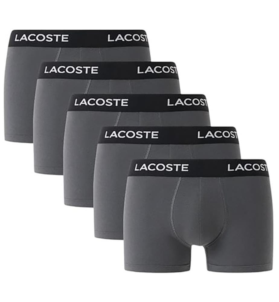 Set di 5 boxer elasticizzati in cotone – Grigio