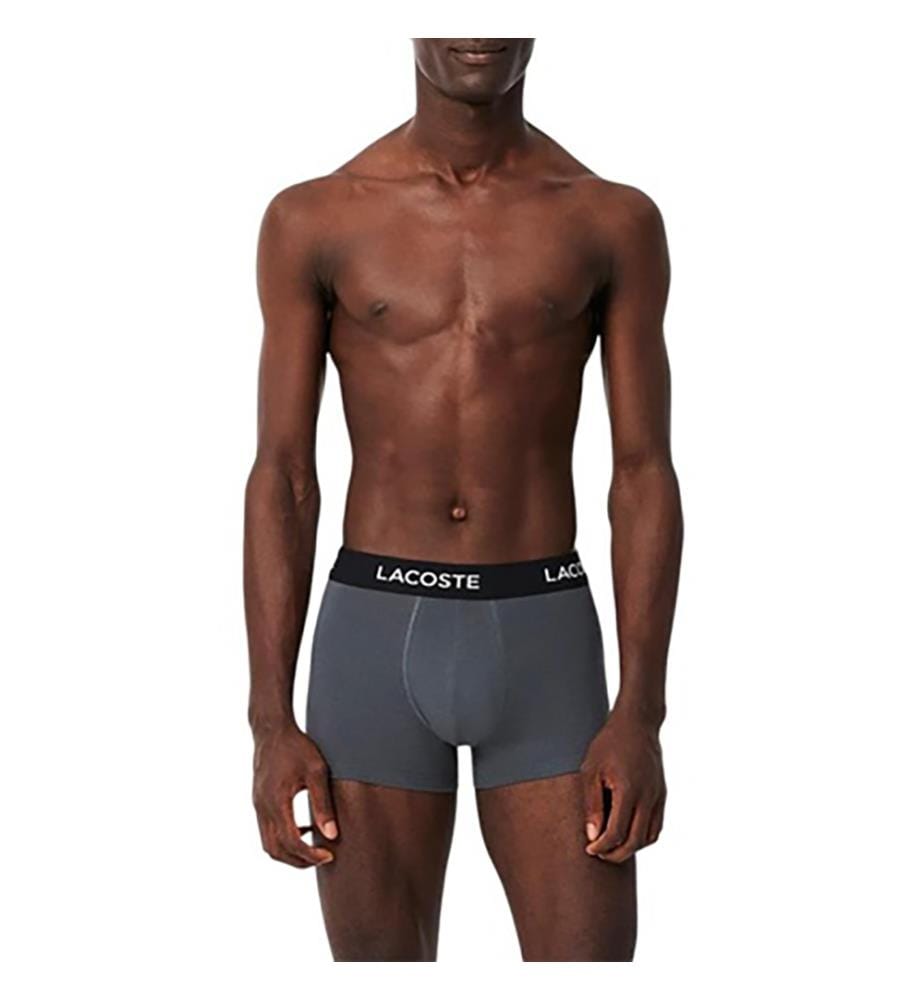 Set di 5 boxer elasticizzati in cotone – Grigio