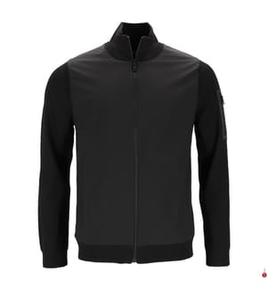 Giacca ibrida termoregolante con tasca con zip sulla manica - Nero