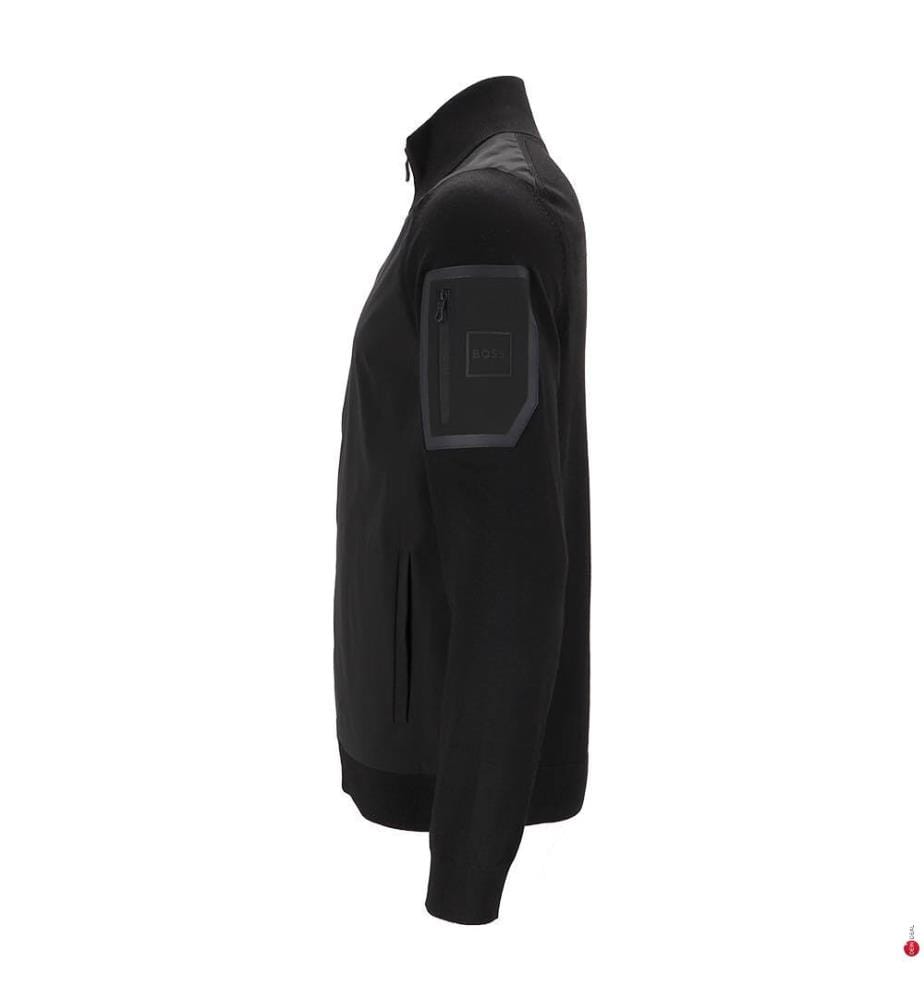 Giacca ibrida termoregolante con tasca con zip sulla manica - Nero