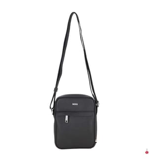 Reporter-Tasche aus recyceltem Leder „Mochila“ – Schwarz