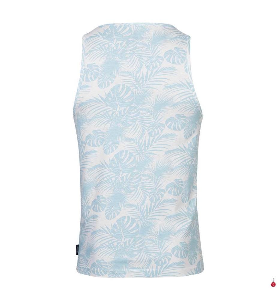 Canotta Monro Slim Fit - Bianco E Azzurro Chiaro