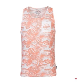 Canotta Monro Slim Fit - Bianco e corallo