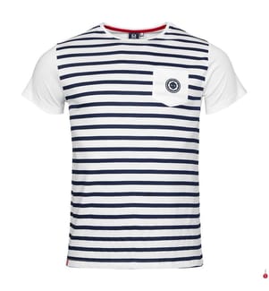 T-Shirt Mupy - Weiss Marineblau