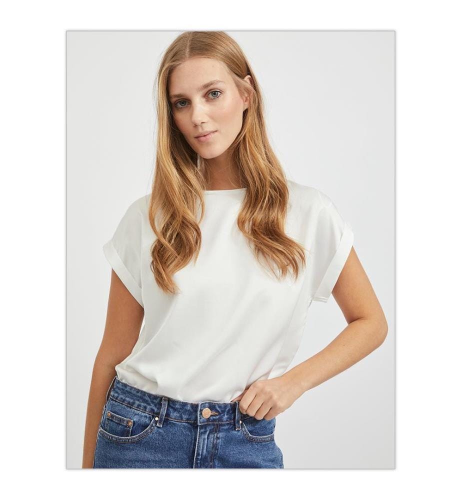 Top en Satin - Blanc