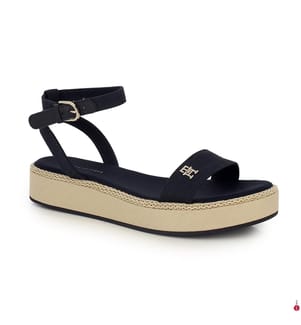 Sandali Linen Flatform - Blu Marino
