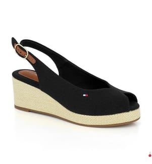 Keilsandalen - Schwarz