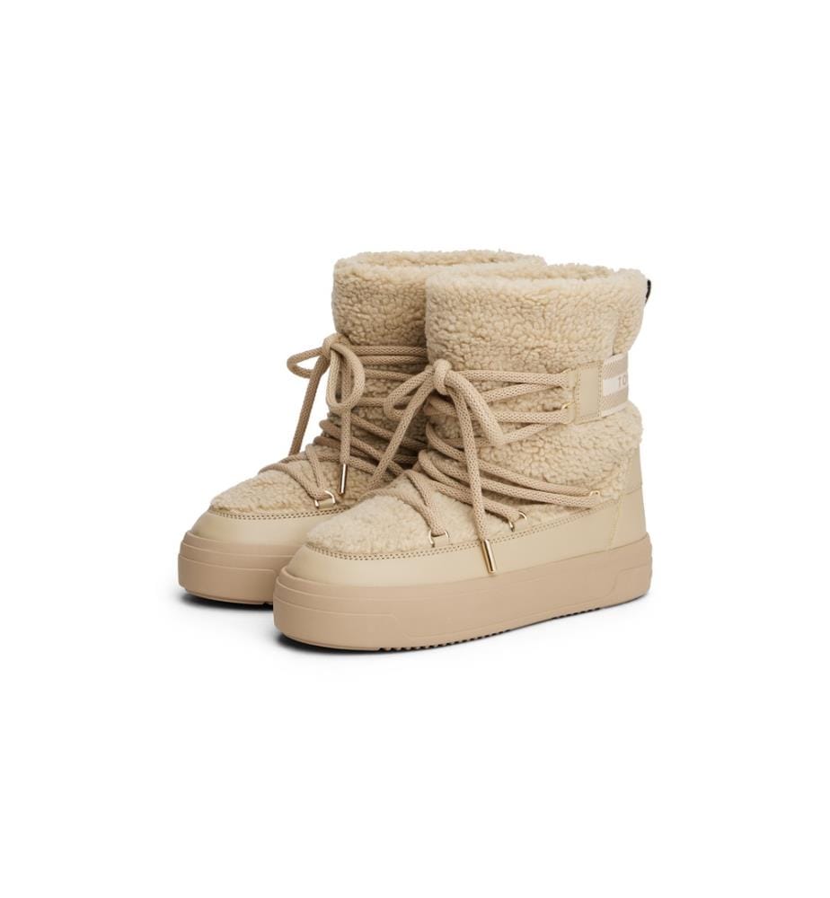 Bottines de Neige Faux Shearling - Beige