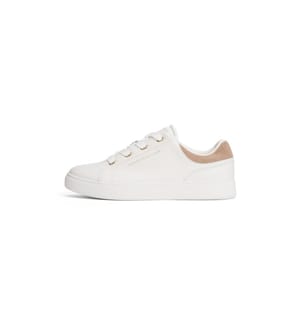 Casual Cupsole Sneakers - White and Beige
