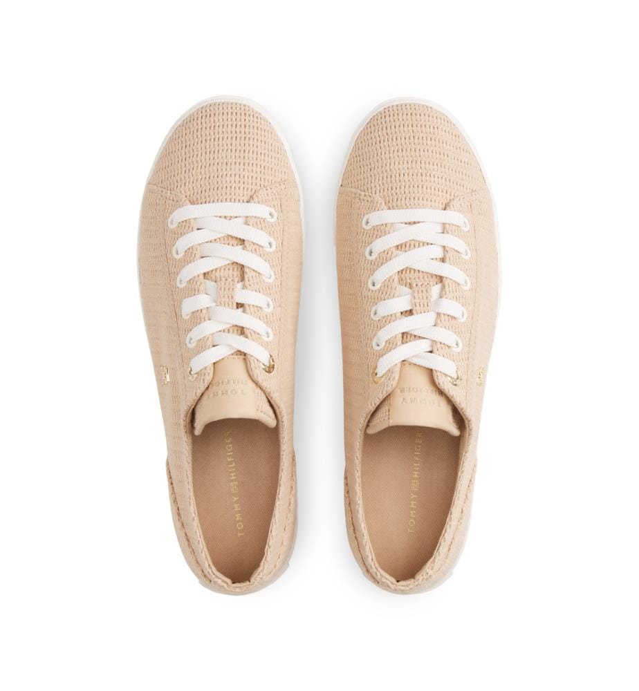 Baskets Texturées à Monogramme - Beige