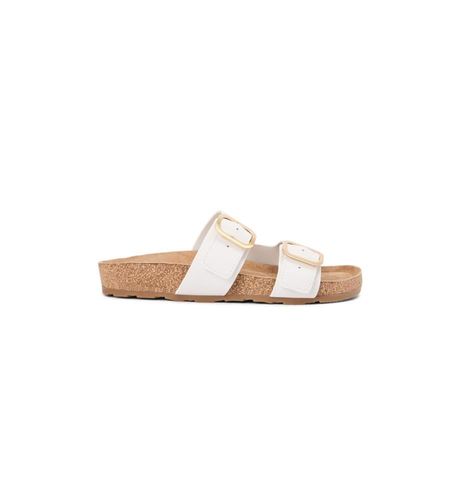 Sandales en Cuir et Liège - Blanc