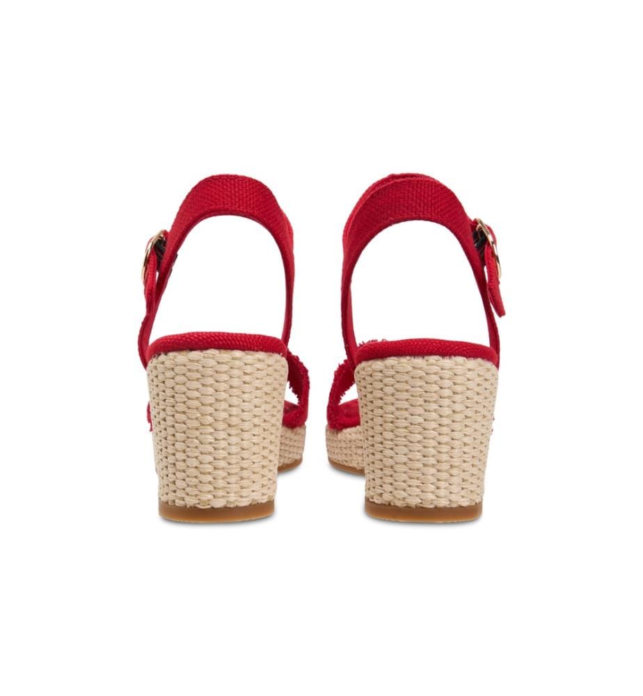 Espadrilles mit Keilabsatz – Rot