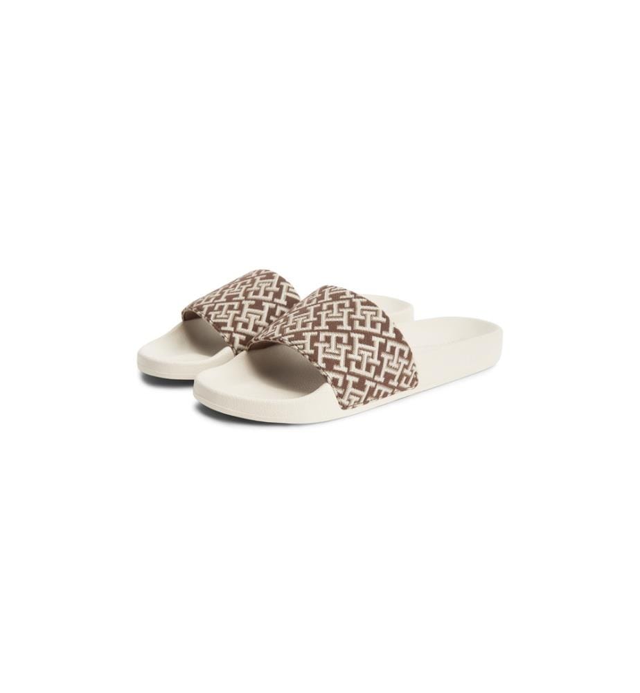 TH-Monogramm-Stepptanzschuhe – Braun und Weiss