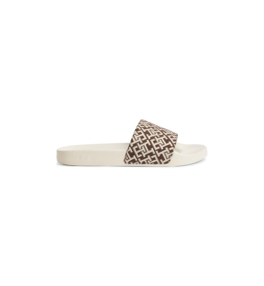 TH-Monogramm-Stepptanzschuhe – Braun und Weiss