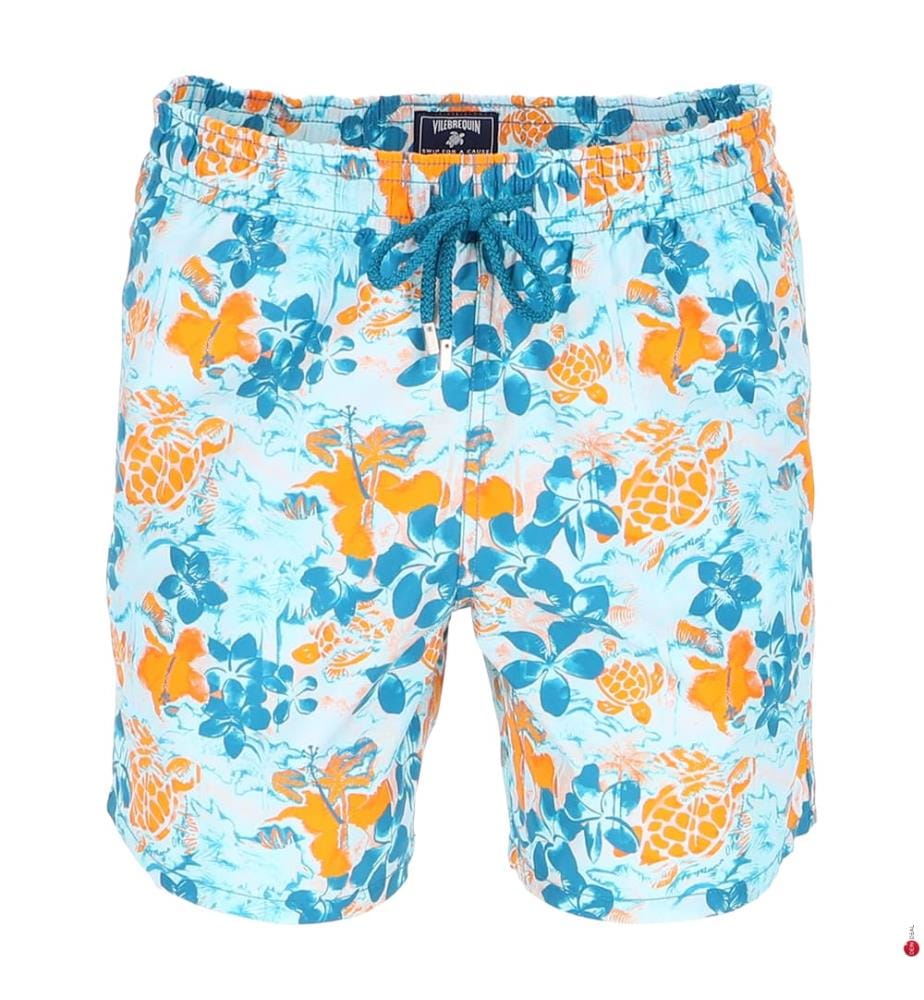 Pantaloncini da bagno Jungle Turtles - Moneta e blu