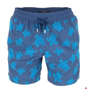 Pantaloncini da bagno Ronde des Tortues floccati - Sera e blu
