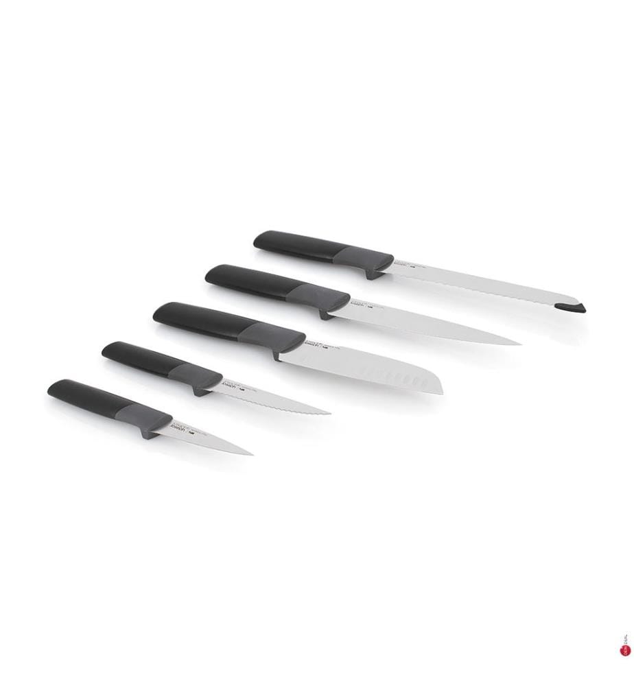 Set di 5 coltelli + ceppo per coltelli - Nero
