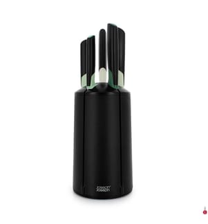 Set di 5 coltelli Elevate + ceppo di coltelli - Nero e verde