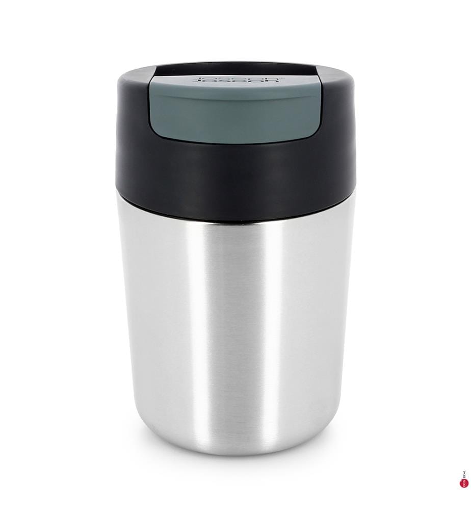 Travel Mug 340 ml - Black and Silver