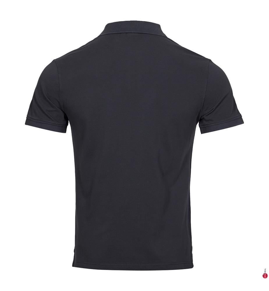 Polo in piqué con logo ricamato - Navy