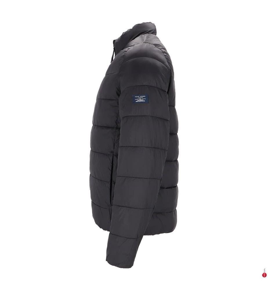 Down Jacket, Padded, High Collar - Black