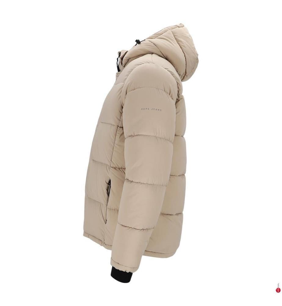 Piumino con cappuccio imbottito - Stone Beige