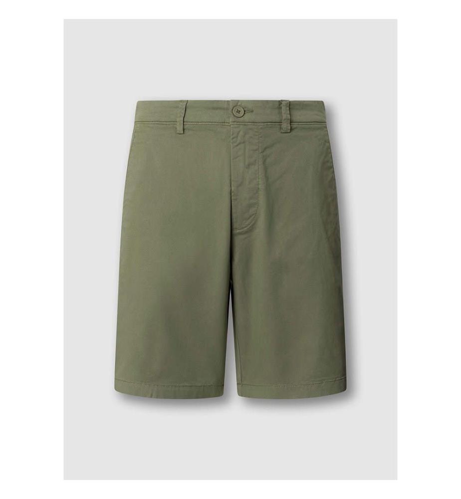 Shorts chino Regular Fit - Vert armée lavé