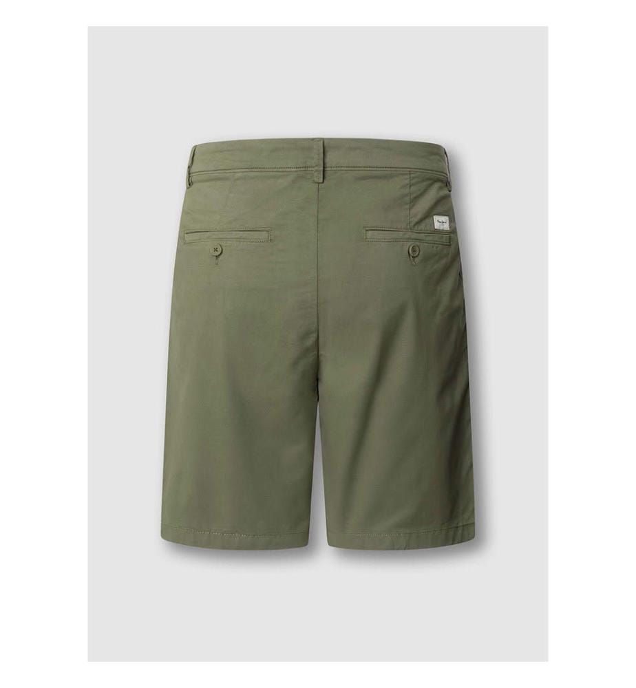 Shorts chino Regular Fit - Vert armée lavé