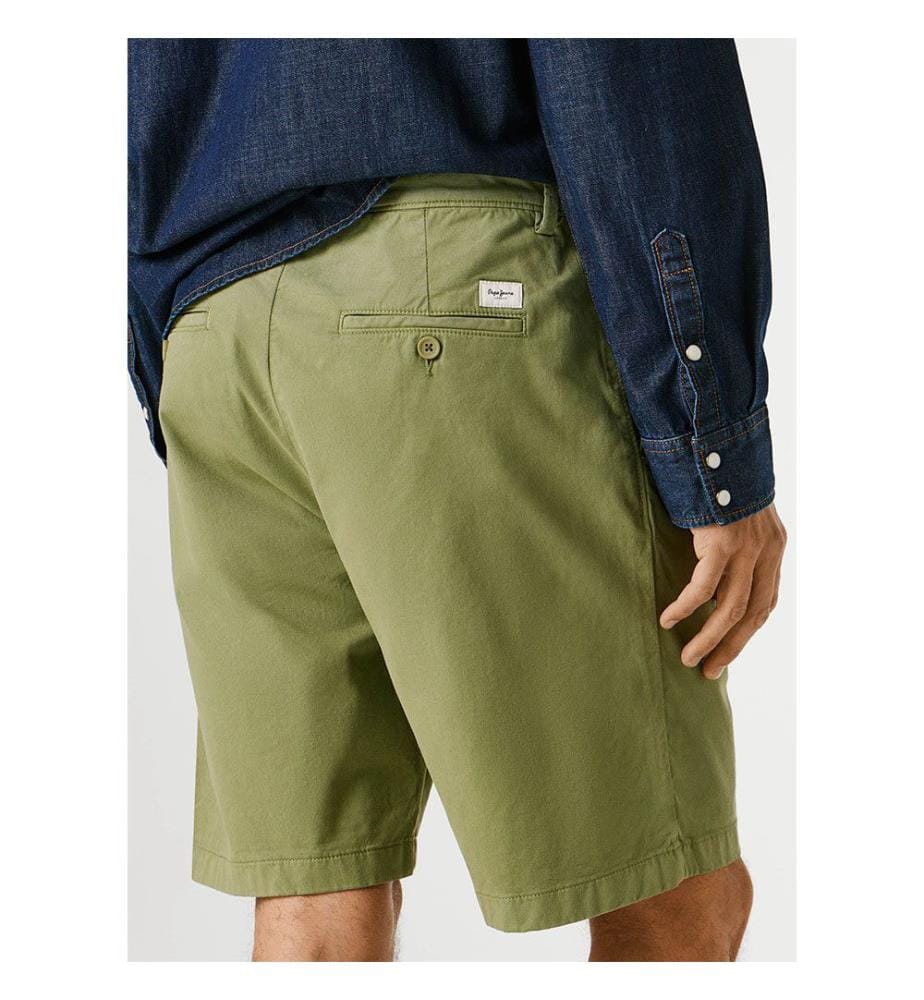 Shorts chino Regular Fit - Vert armée lavé