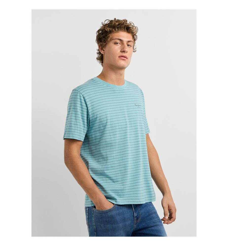 T-Shirt Jacko Streifen - Dunkelblau