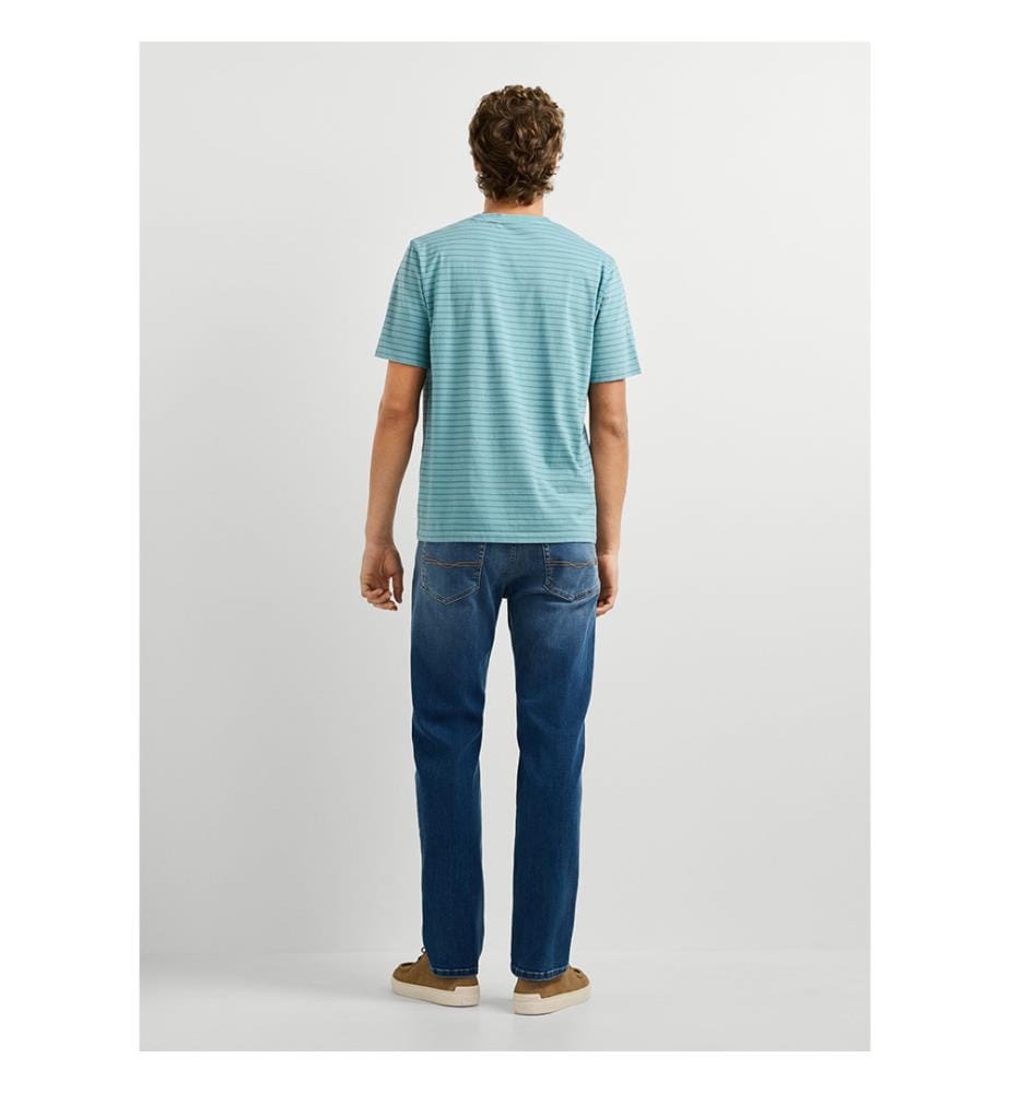 T-Shirt Jacko Streifen - Dunkelblau