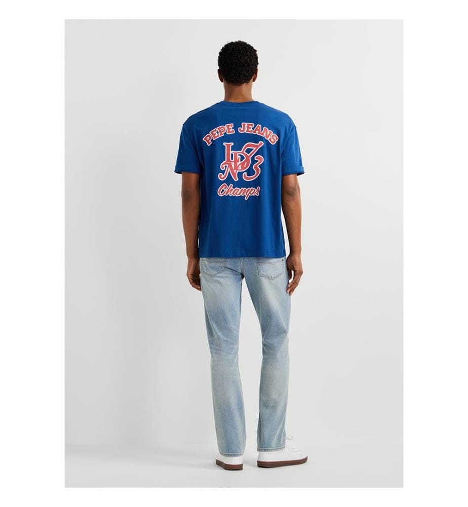 T-shirt à manches courtes de coupe décontractée - Bleu encre