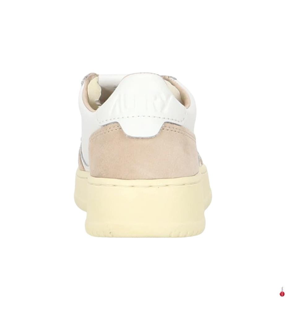 Baskets Medalist Low en Cuir - Blanc et Beige