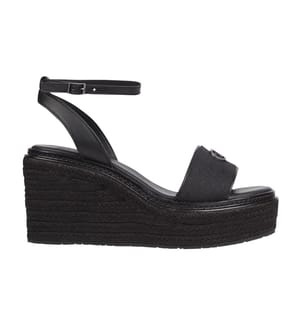 Sandalen mit Absatz Wedge - Schwarz