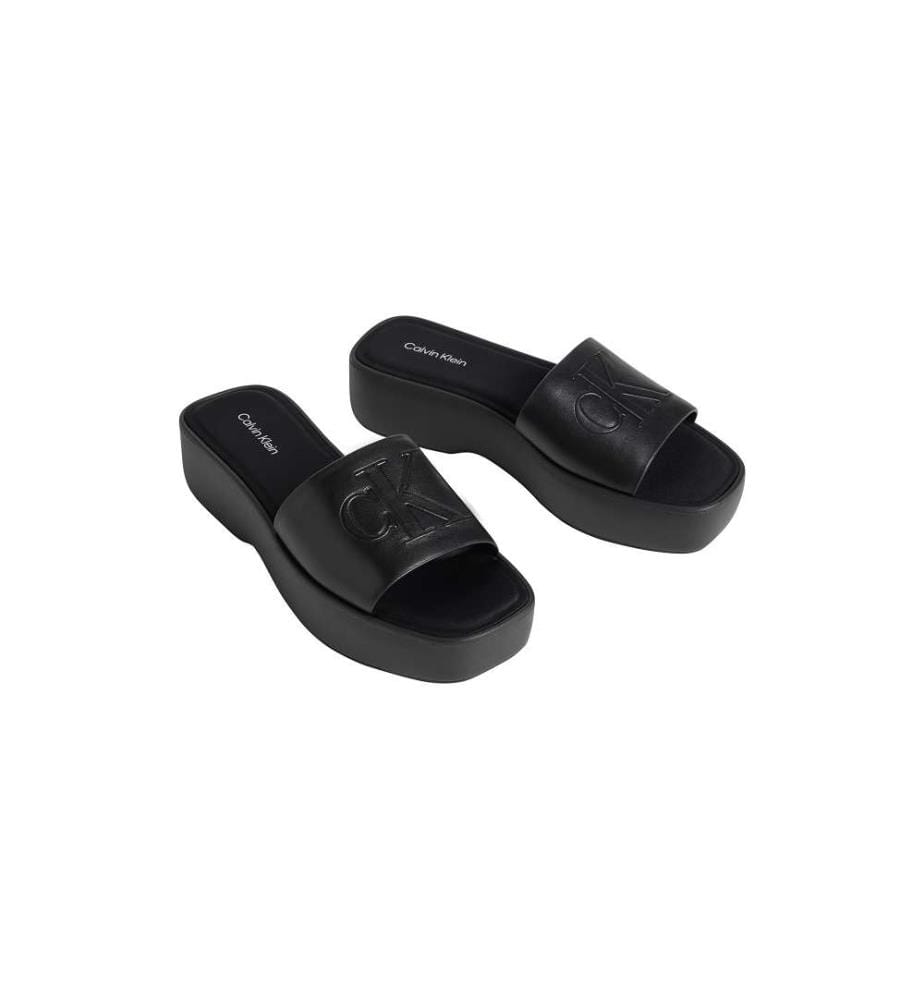 Mules Plateforme en Cuir - triple black