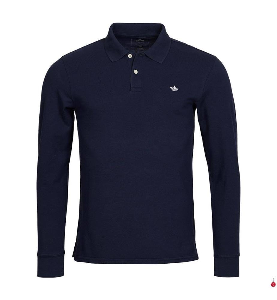Polo a maniche lunghe - Blu marino