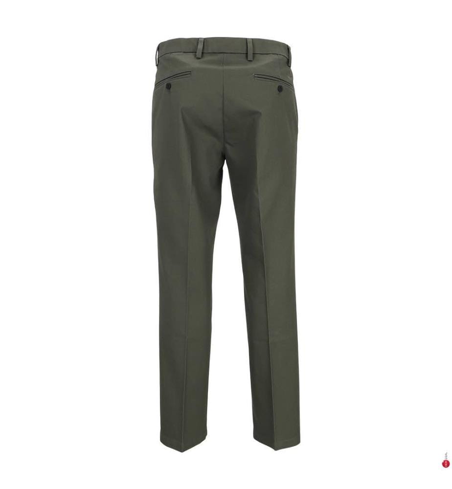 Slim Fit Hose - Grün / Grau