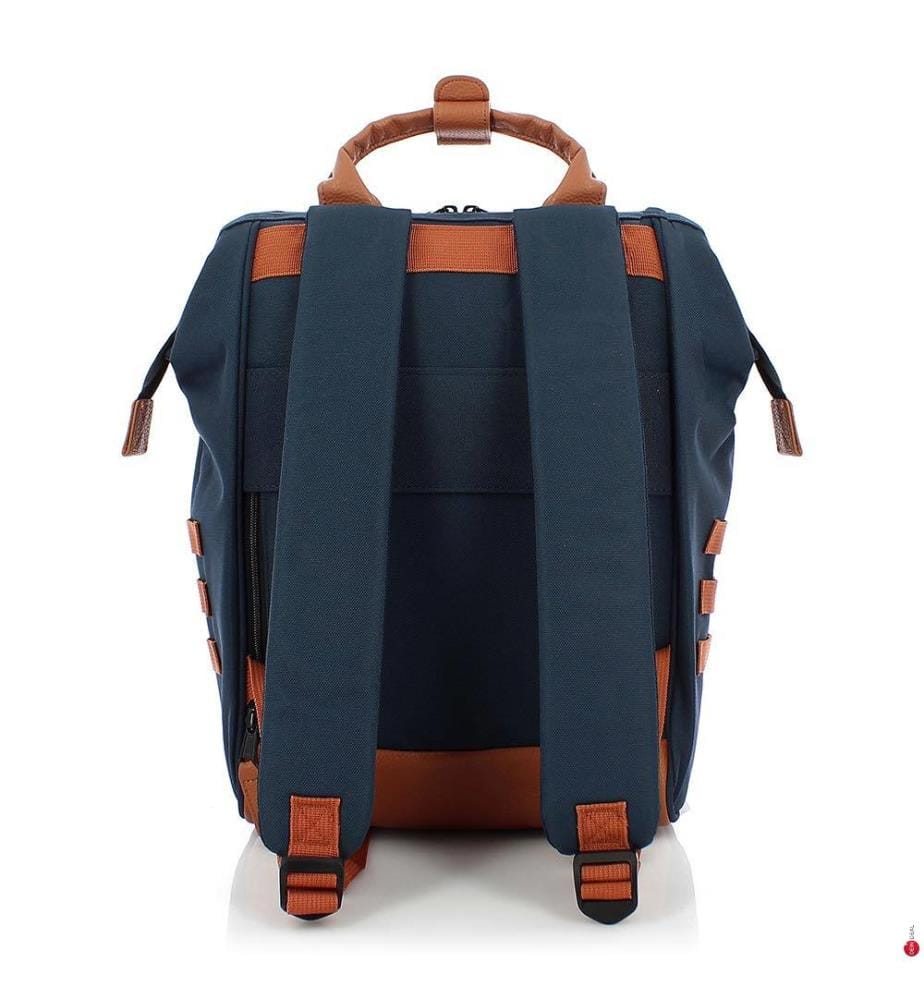Backpack with 2 Switchable Front Pockets Adventurer Medium 18 L Chicago - Navy & Brown